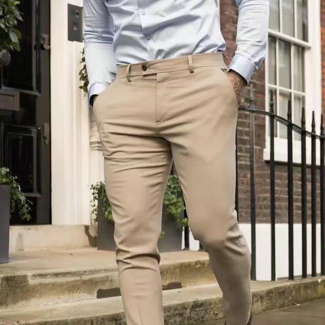 Herrbyxa – Slim Fit – Taperat Ben – Bomullsblandning – Kontorskläder Casual