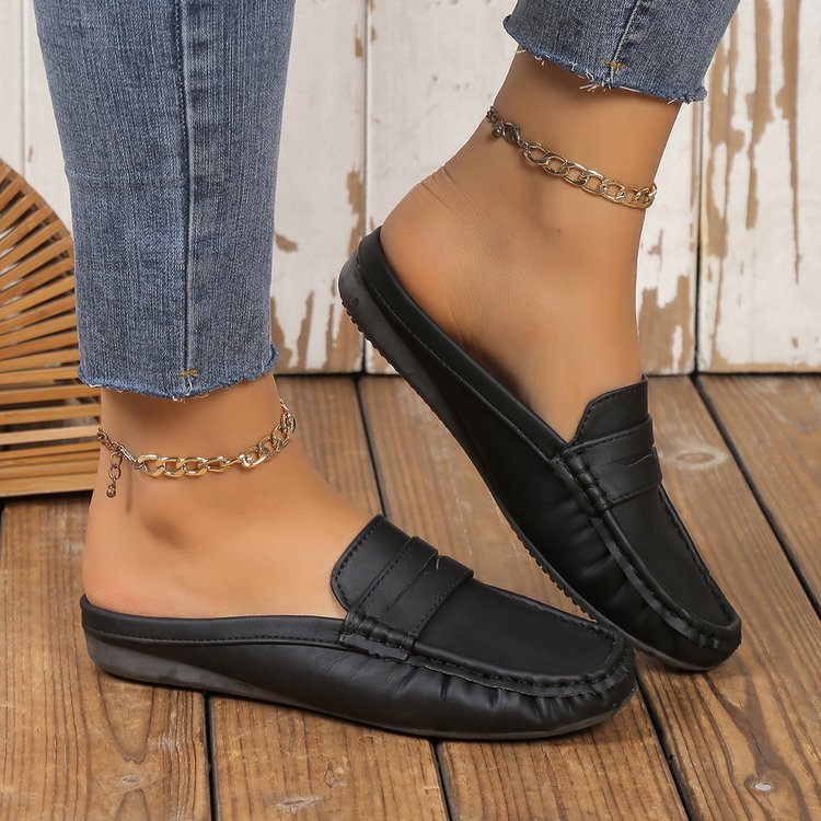 Damloafers – Slip-on – Mjuk Sula – Rund Tå – Avslappnad Passform