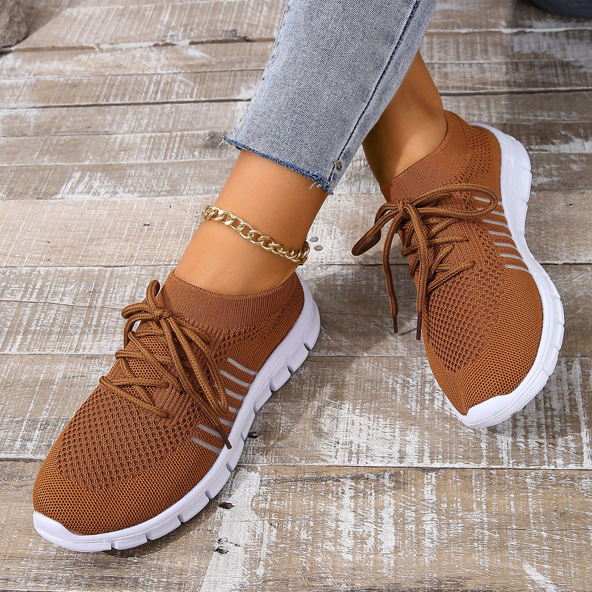 Dam Sneakers – Sportig Passform – Andningsbar Mesh – Låg Modell – Lättvikt Komfort