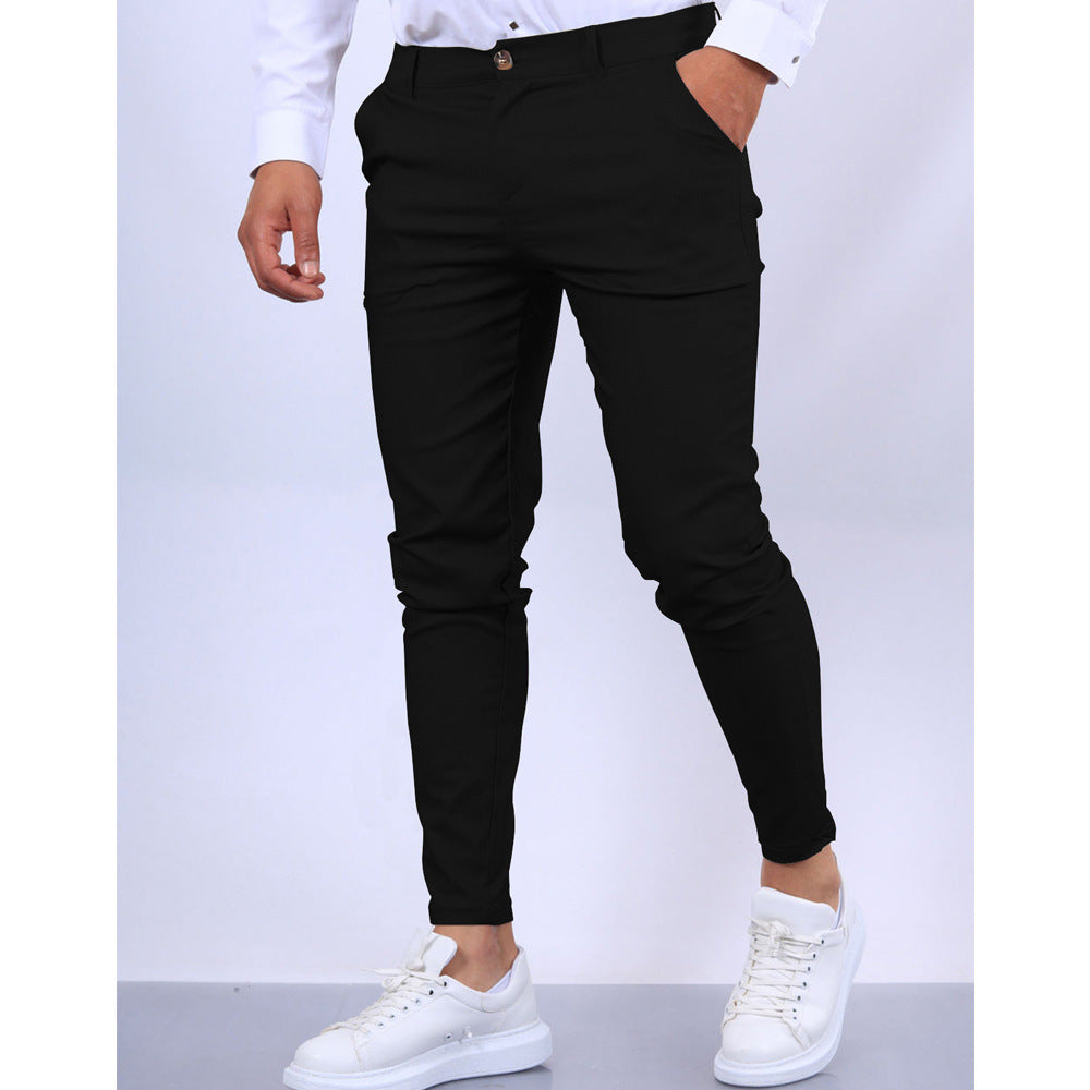 Herrbyxor – Slim Fit – Avsmalnande Ben – Skräddarsydd Look för Kontor och Fritid