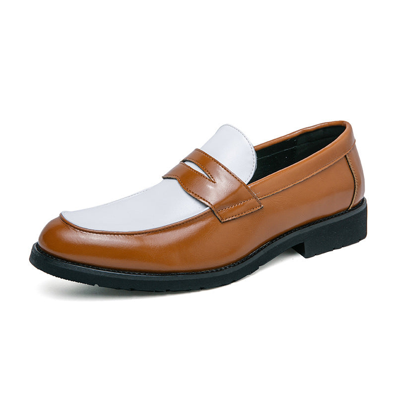 Herrloafers – Polerat Läder – Slip-On – Tvåton – Gummisula För Vardag och Fest