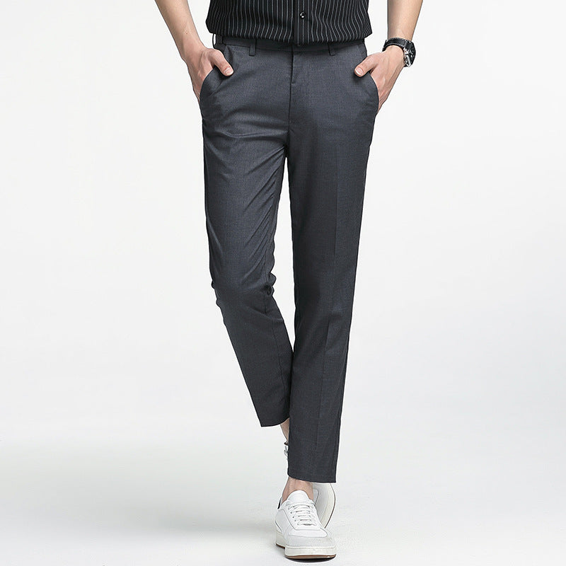 Herrbyxor – Slim Fit – Avsmalnande Rak Modell – Ankellånga