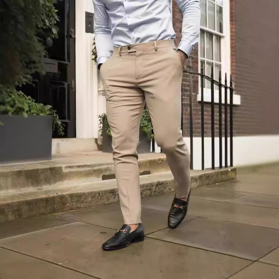 Herrbyxa – Slim Fit – Taperat Ben – Bomullsblandning – Kontorskläder Casual