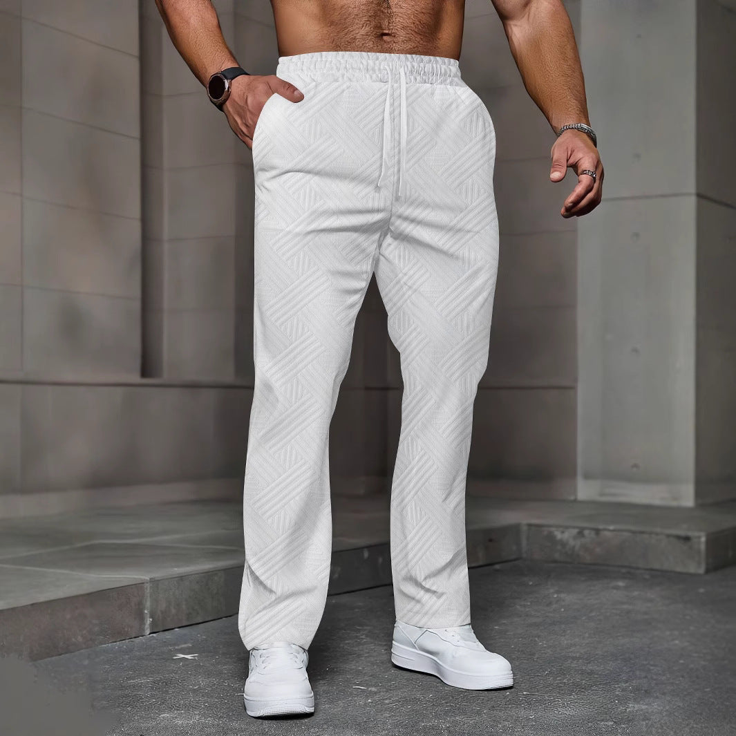 Herrjoggers – Avslappnad Passform – Bomullsblandning – Texturerad Design