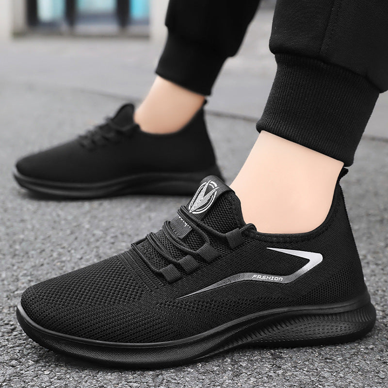 Herrsneakers – Sportig Passform – Andningsaktiv mesh – Snörning