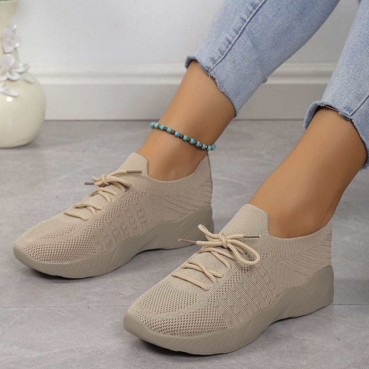 Dam Sneakers – Ortopedisk Design – Mjuk Stötdämpande Sula