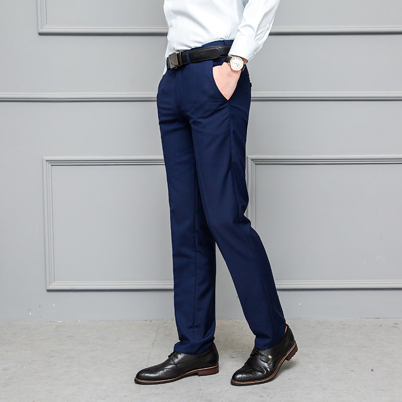 Herrbyxor – Slim Fit – Skrynkelfria – Stretch – Pressveck – Fullängd