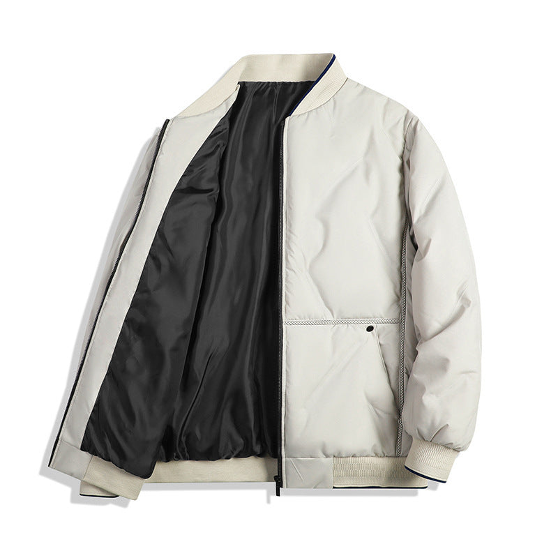 Herrjacka – Quiltad – Regular Fit – Ribbstickade Detaljer – Isolerad
