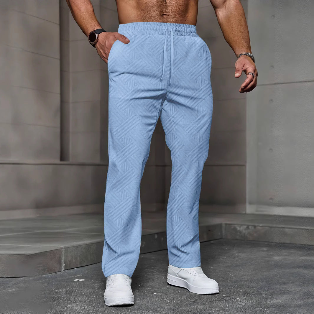 Herrjoggers – Avslappnad Passform – Bomullsblandning – Texturerad Design