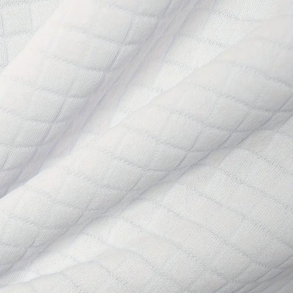 Herr pikétröja – Slim Fit – Mjukstickad – Kontrastkrage – Texturerad design
