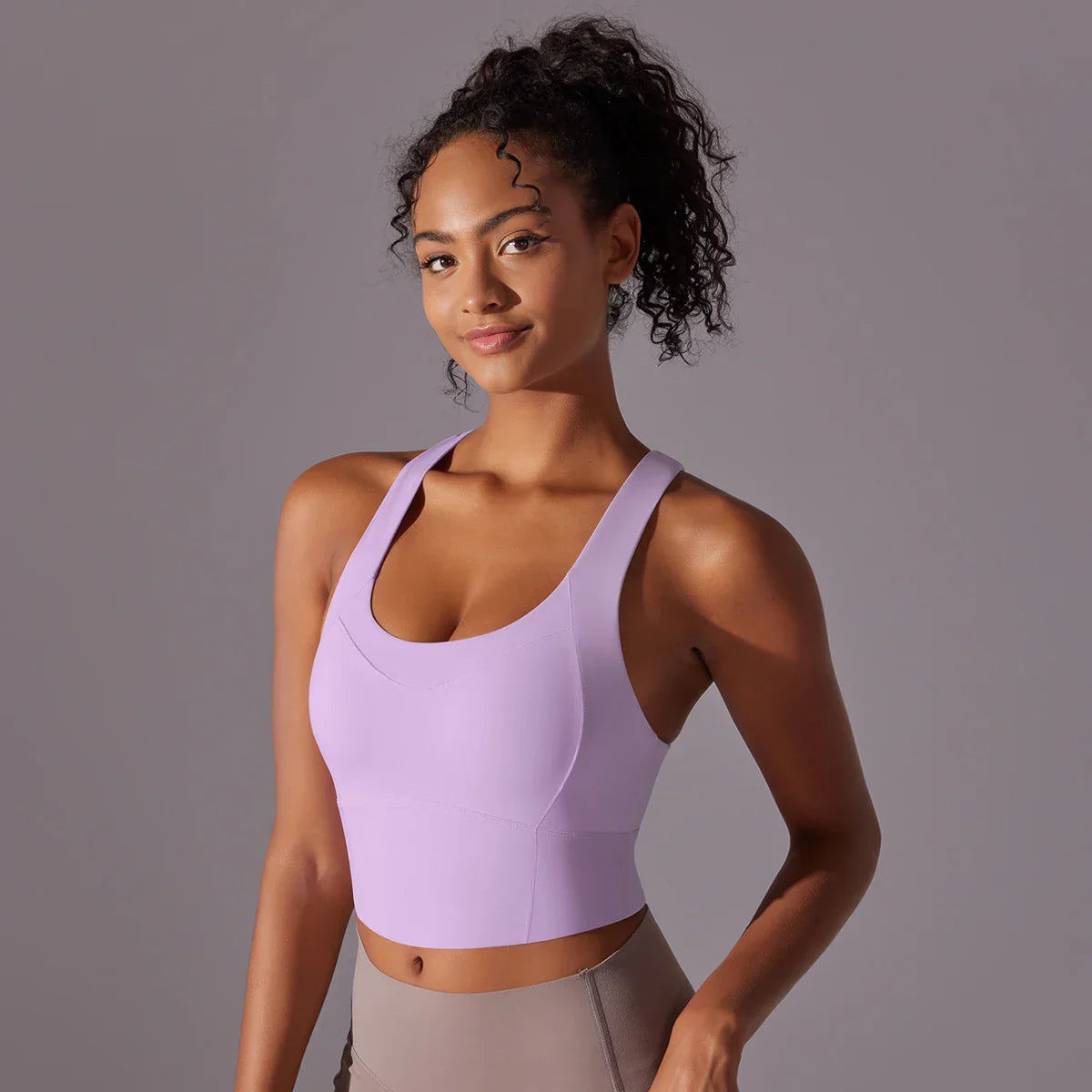 Dam Sport-BH – Kompressiv Passform – Racerback – Andningsbart Stretchmaterial
