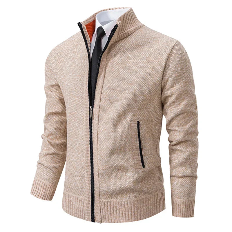 Herrväst – Slim Fit – Fleece – Ståkrage – Helskuren Dragkedja – Vardagsanvändning
