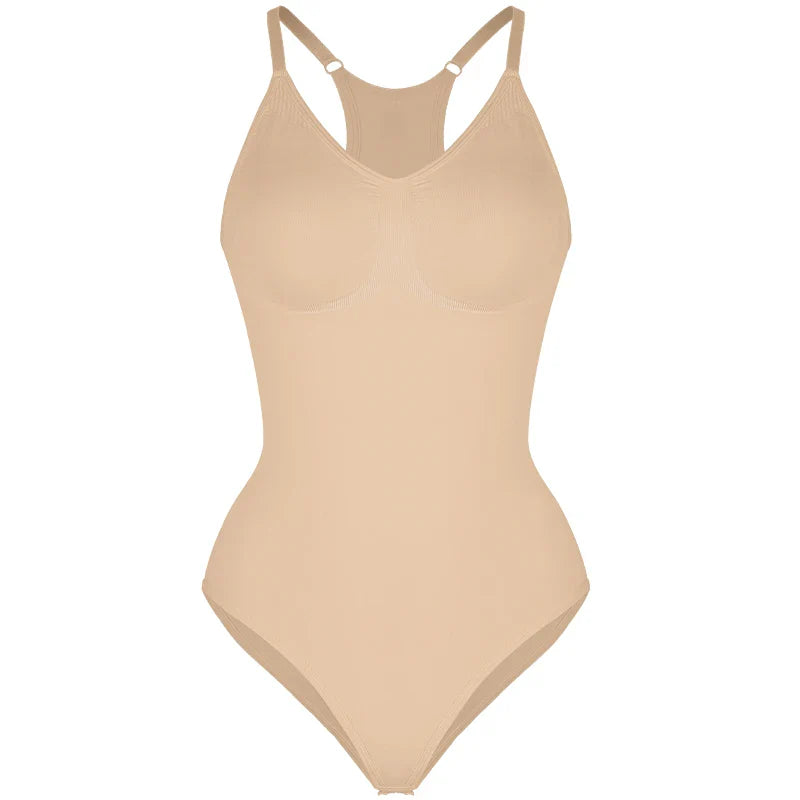 Dam Bodysuit Shapewear – Sömlös Sculpting Passform – Racerback – Andningsbart Stretchtyg