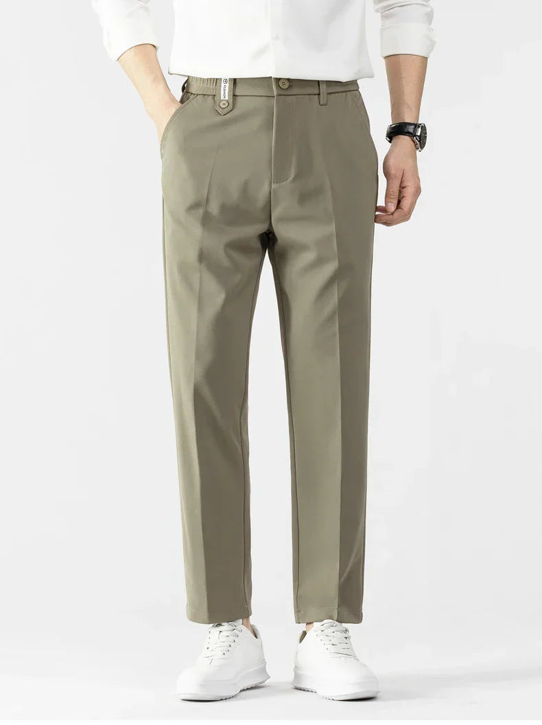 Herrbyxor – Slim Fit – Lättviktsmaterial – Pressveck – Affärsledig Stil