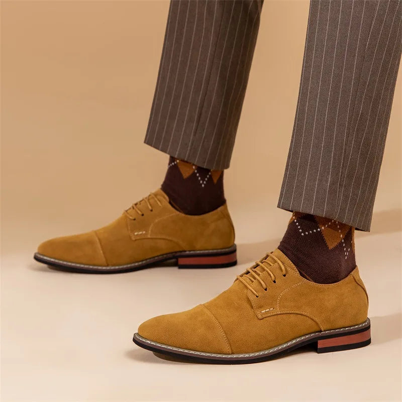 Herrskor Oxford – Mockaöverdel – Cap Toe – Sluten Snörning – Klassisk Passform