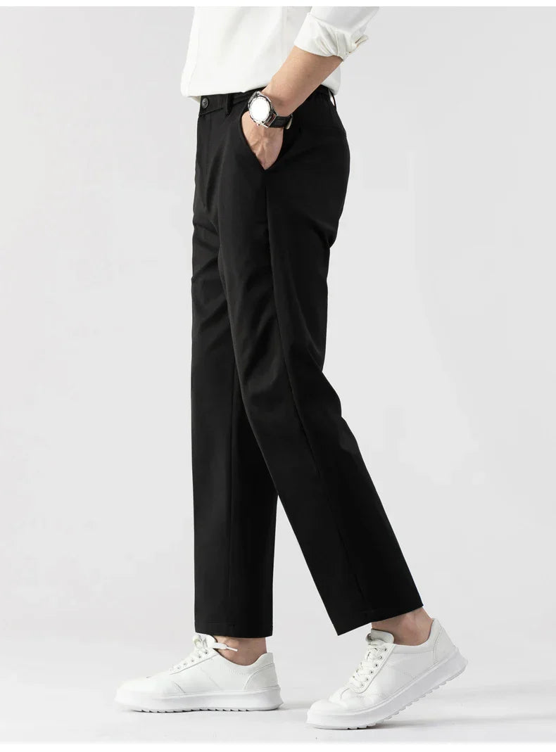 Herrbyxor – Slim Fit – Lättviktsmaterial – Pressveck – Affärsledig Stil