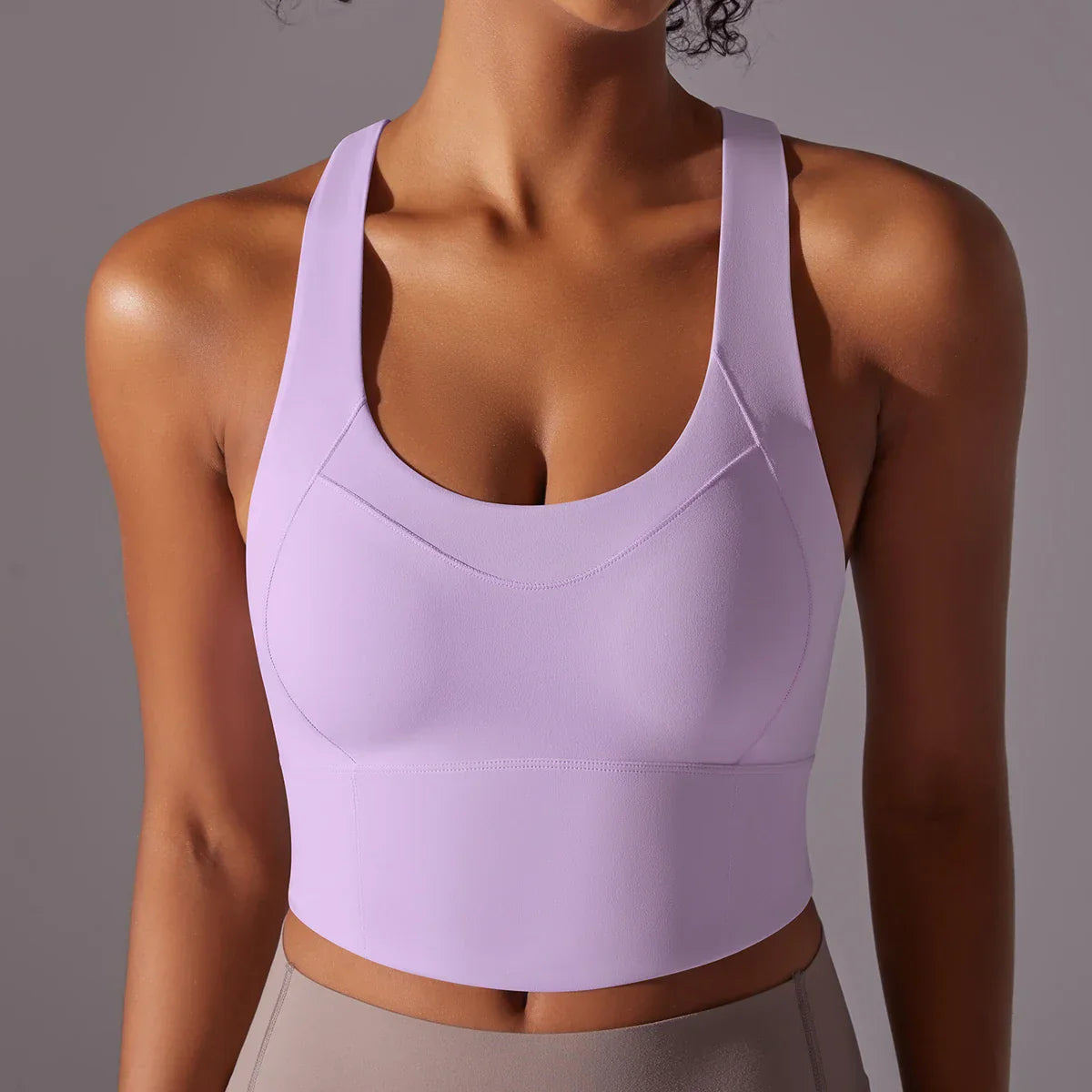 Dam Sport-BH – Kompressiv Passform – Racerback – Andningsbart Stretchmaterial