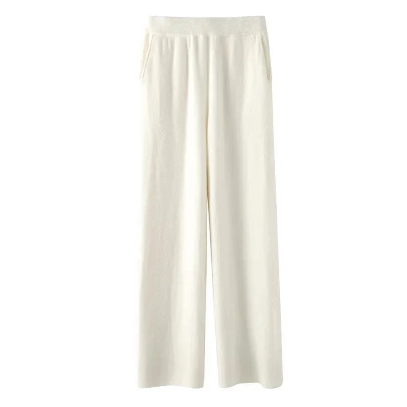 Dam Sweatpants – Vida Ben – Avslappnad Passform – Mjukstickad – Fickor