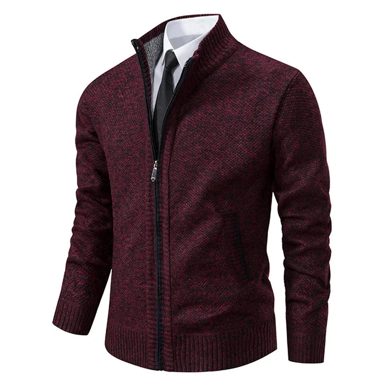 Herrväst – Slim Fit – Fleece – Ståkrage – Helskuren Dragkedja – Vardagsanvändning