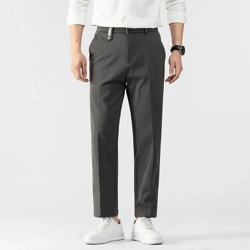 Herrbyxor – Slim Fit – Lättviktsmaterial – Pressveck – Affärsledig Stil