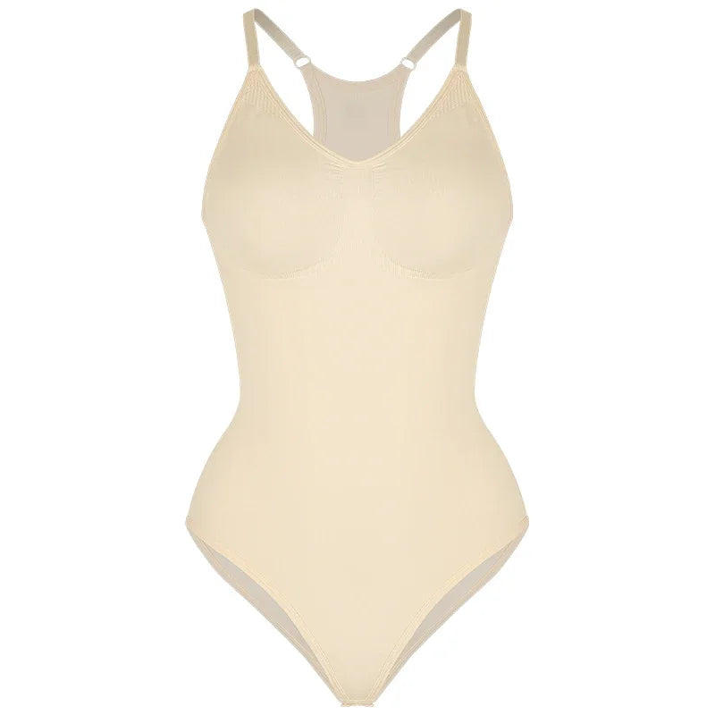 Dam Bodysuit Shapewear – Sömlös Sculpting Passform – Racerback – Andningsbart Stretchtyg
