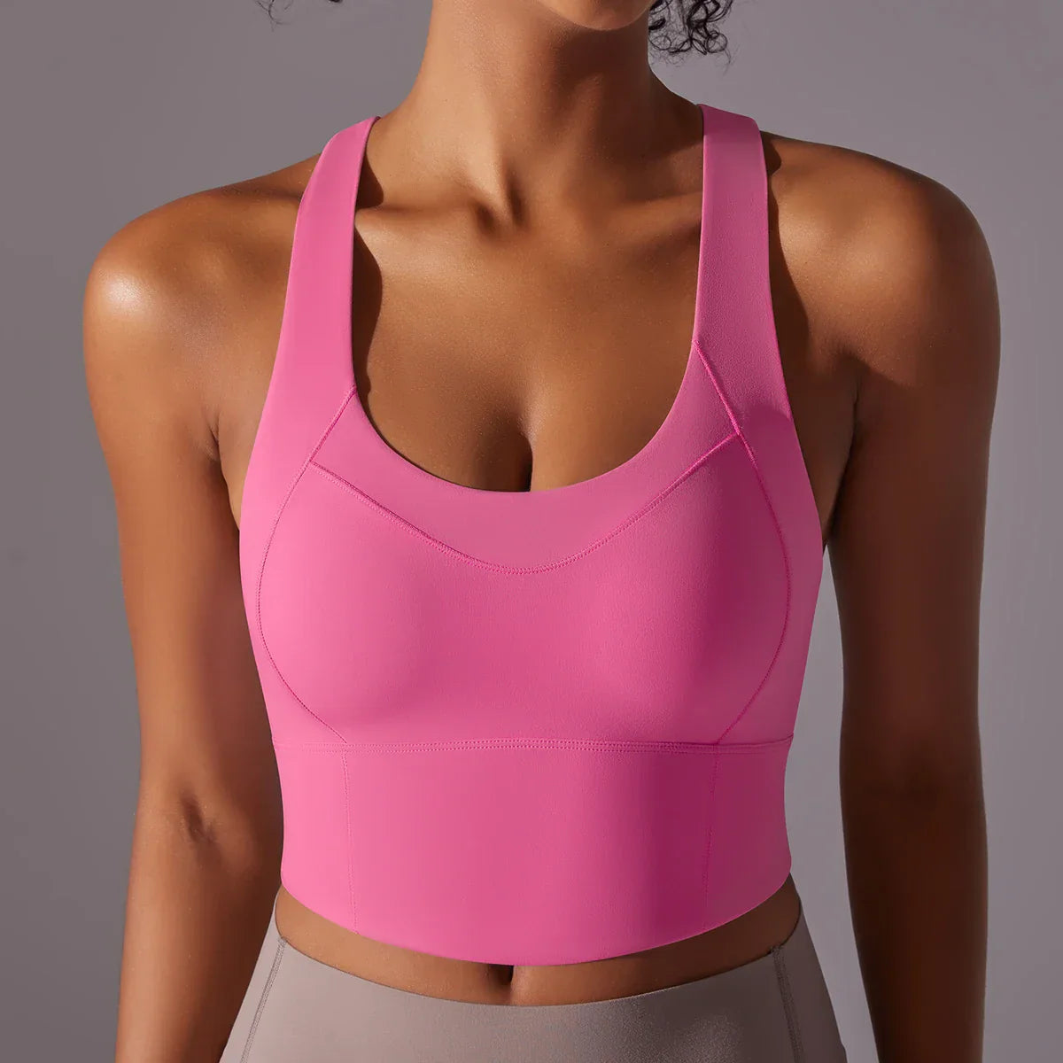 Dam Sport-BH – Kompressiv Passform – Racerback – Andningsbart Stretchmaterial