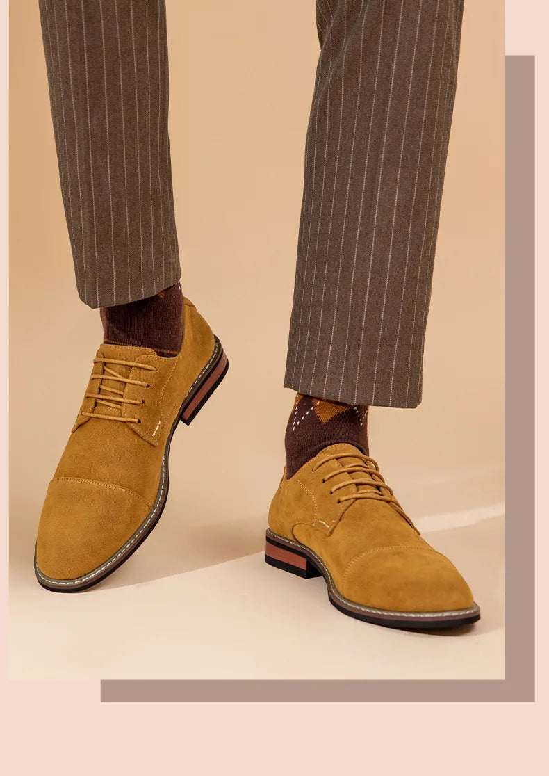 Herrskor Oxford – Mockaöverdel – Cap Toe – Sluten Snörning – Klassisk Passform
