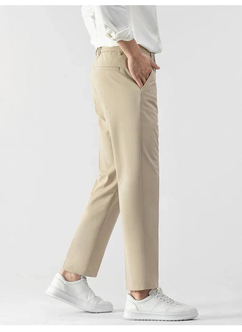 Herrbyxor – Slim Fit – Lättviktsmaterial – Pressveck – Affärsledig Stil