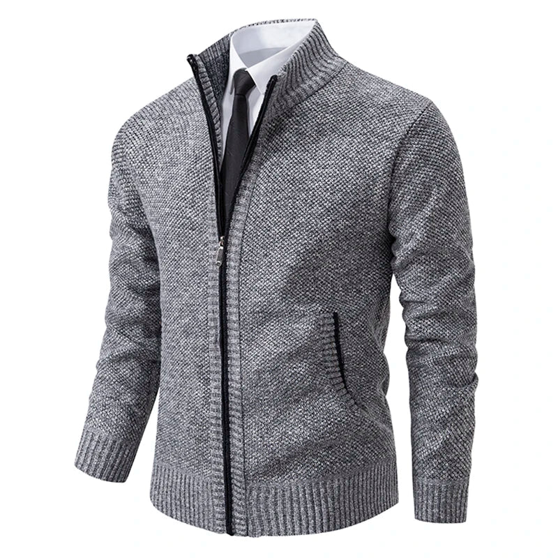 Herrväst – Slim Fit – Fleece – Ståkrage – Helskuren Dragkedja – Vardagsanvändning