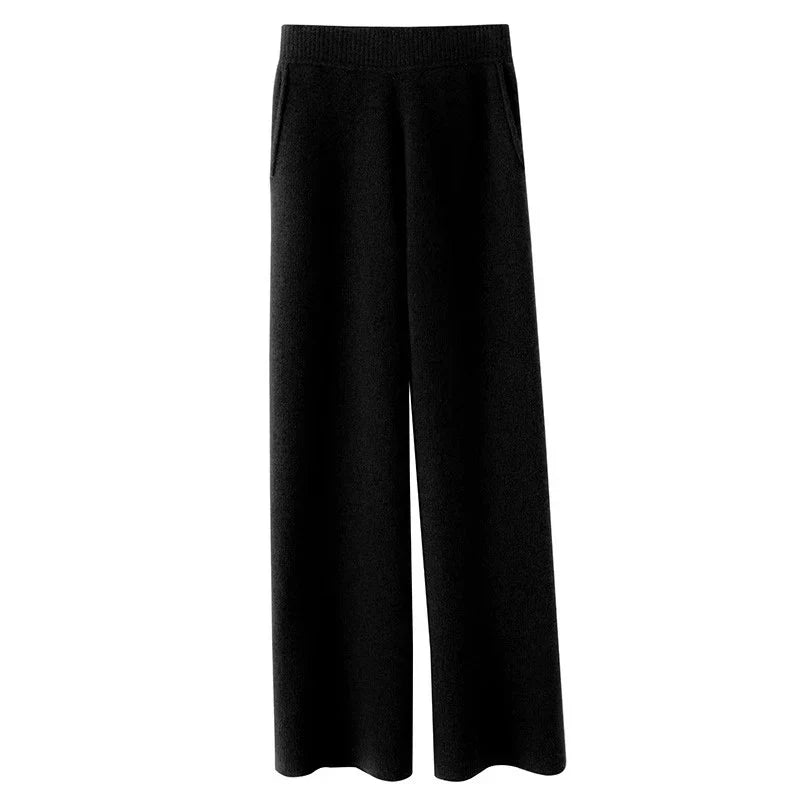 Dam Sweatpants – Vida Ben – Avslappnad Passform – Mjukstickad – Fickor
