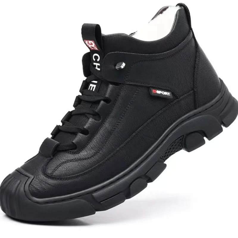 Herr Sneakers - Mockaliknande Material - Varmfodrade med Fuskpäls - Snörning - Greppvänlig Sula