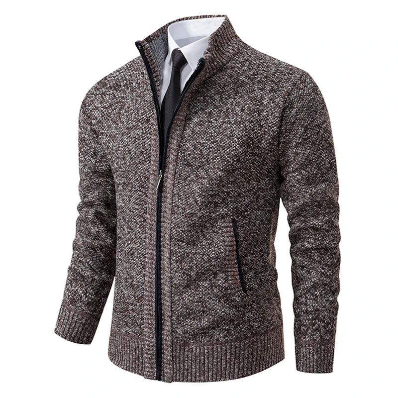 Herrväst – Slim Fit – Fleece – Ståkrage – Helskuren Dragkedja – Vardagsanvändning
