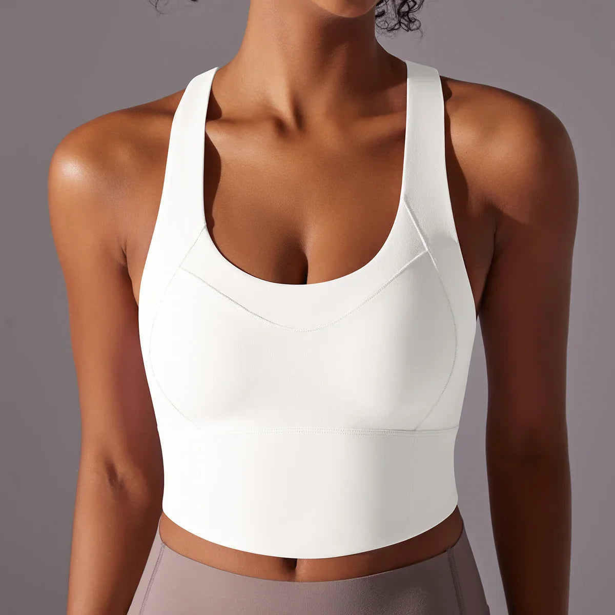Dam Sport-BH – Kompressiv Passform – Racerback – Andningsbart Stretchmaterial