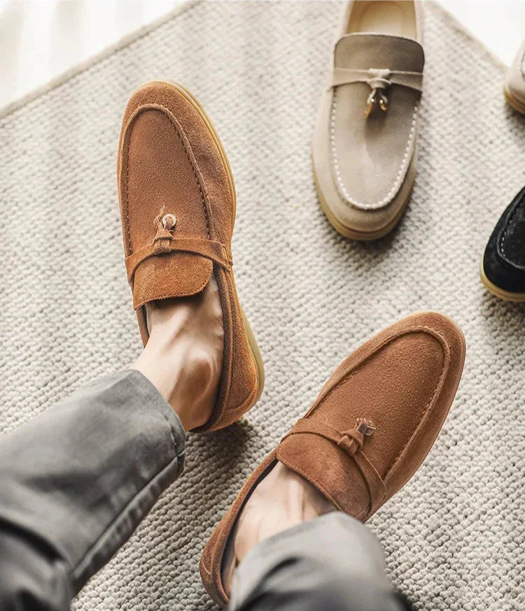 Herrloafers – Slip-on – Smal Passform – Mjuk Yta – Gummisula – Tidlös Stil