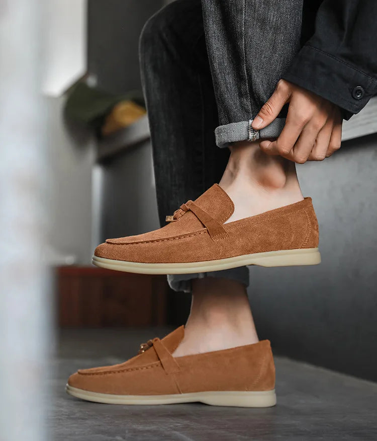 Herrloafers – Slip-on – Smal Passform – Mjuk Yta – Gummisula – Tidlös Stil