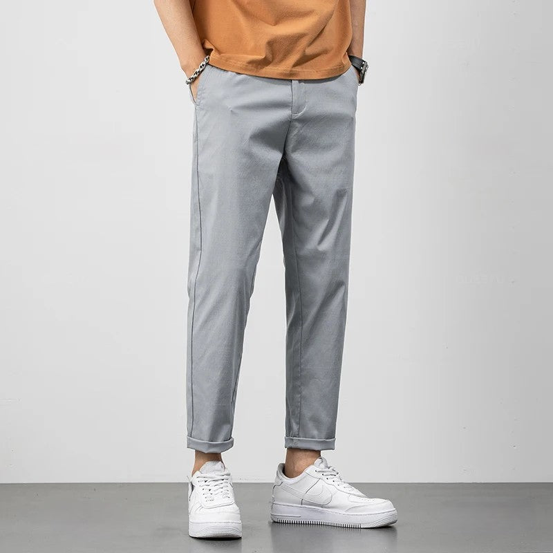 Herr Chinos – Avslappnad Passform – Naturliga Fibrer – Fullängd – Vardagsstil