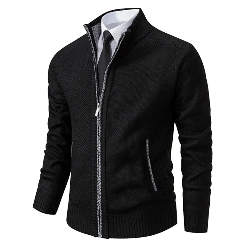 Herrväst – Slim Fit – Fleece – Ståkrage – Helskuren Dragkedja – Vardagsanvändning