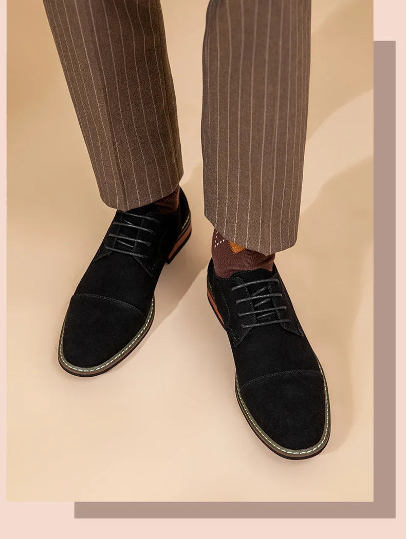 Herrskor Oxford – Mockaöverdel – Cap Toe – Sluten Snörning – Klassisk Passform