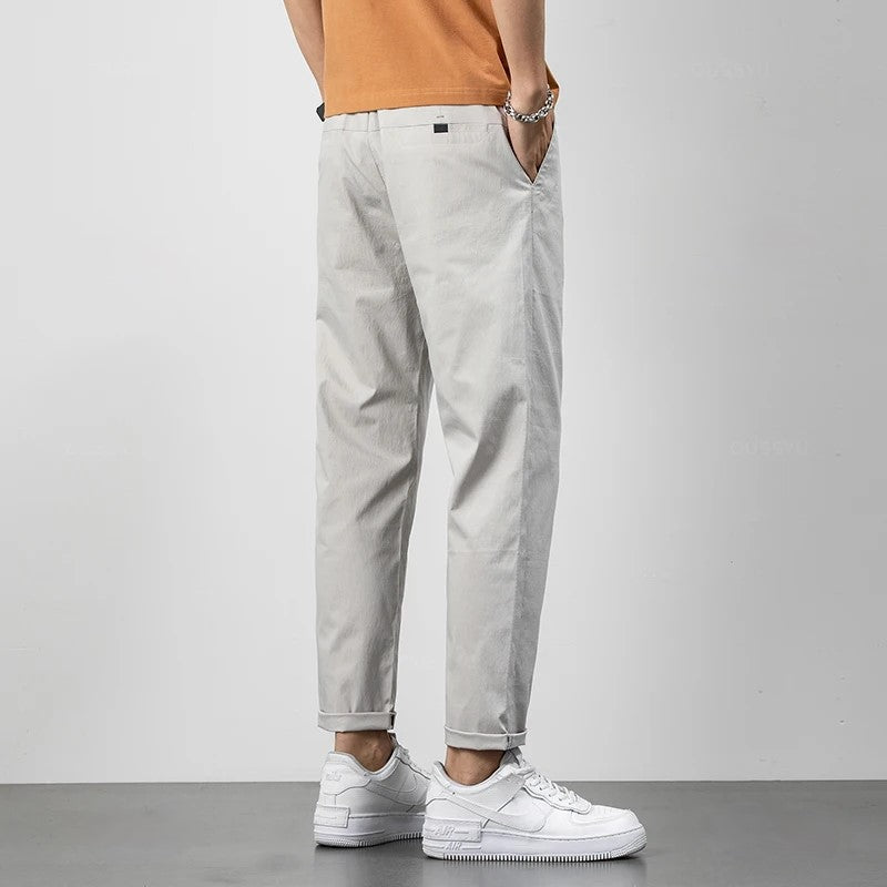 Herr Chinos – Avslappnad Passform – Naturliga Fibrer – Fullängd – Vardagsstil