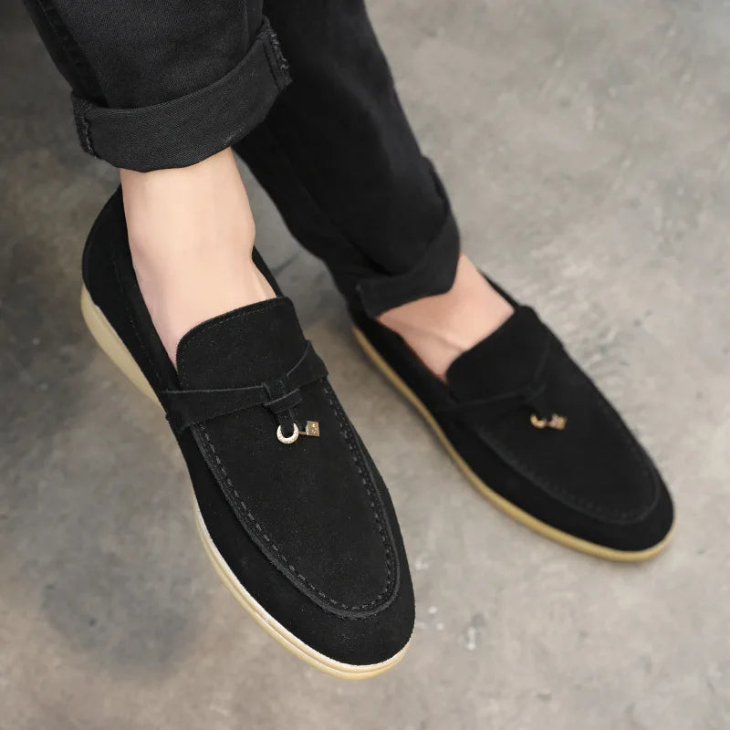 Herrloafers – Slip-on – Smal Passform – Mjuk Yta – Gummisula – Tidlös Stil