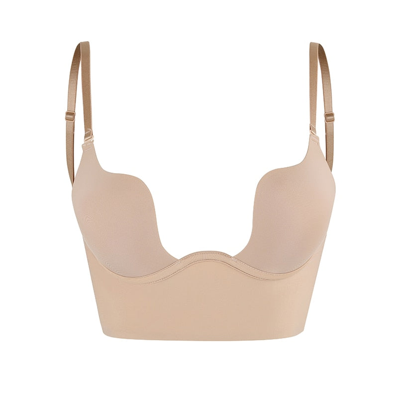 Dam Bhå – Rygglös Design – Underwire Stöd – Justerbara Band – Sömlös Passform