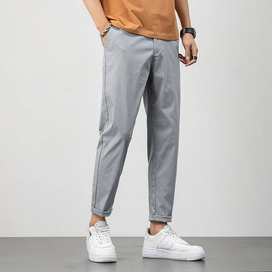 Herr Chinos – Avslappnad Passform – Naturliga Fibrer – Fullängd – Vardagsstil