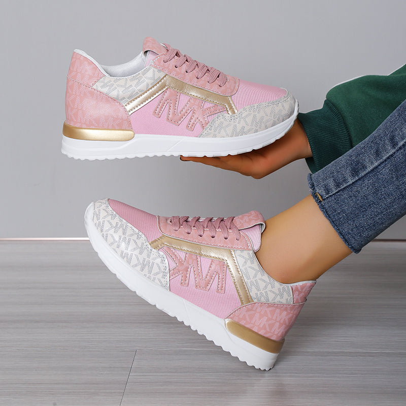 Dam Sneakers – Lågskaftad Passform – Andningsbart Material – Sportig Stil