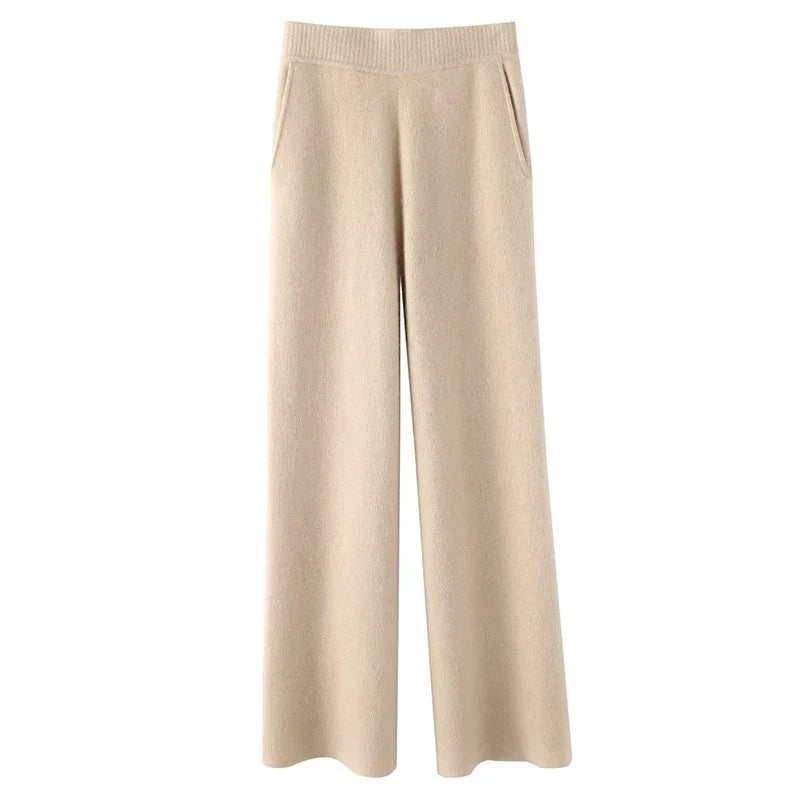 Dam Sweatpants – Vida Ben – Avslappnad Passform – Mjukstickad – Fickor