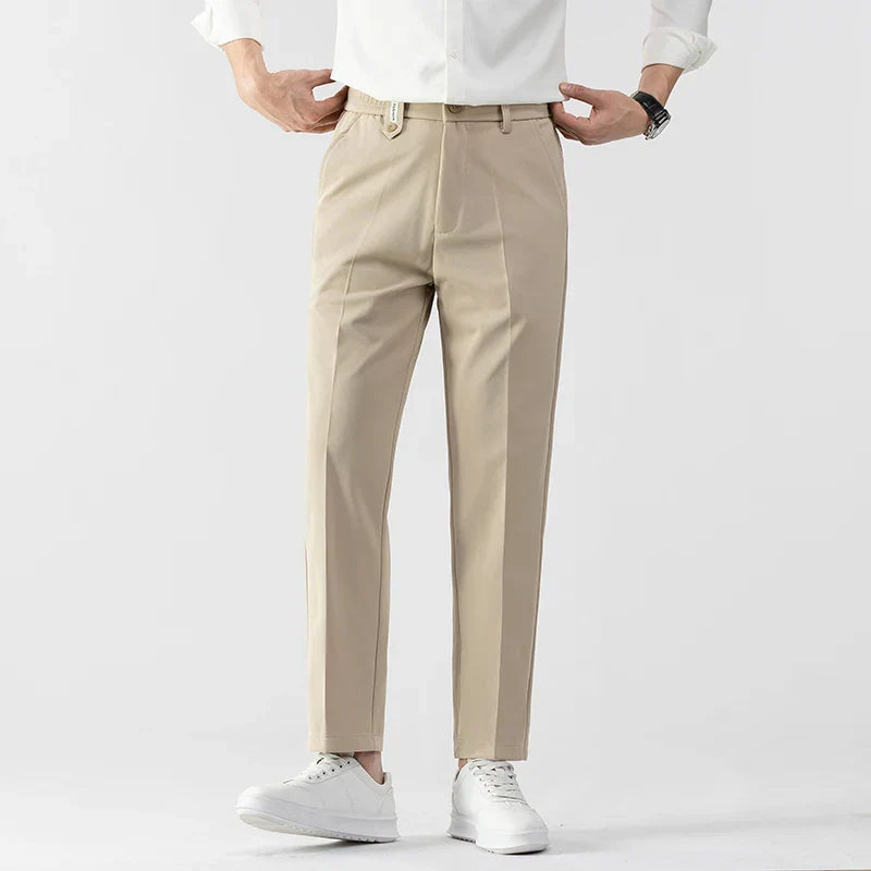 Herrbyxor – Slim Fit – Lättviktsmaterial – Pressveck – Affärsledig Stil