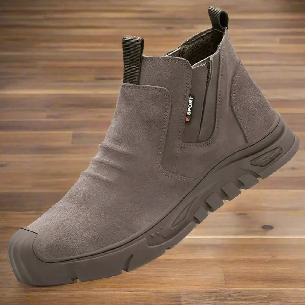 Herr Ankelboots - Mocka - Dragkedja - Greppvänlig Sula - Stilren och Slitstark