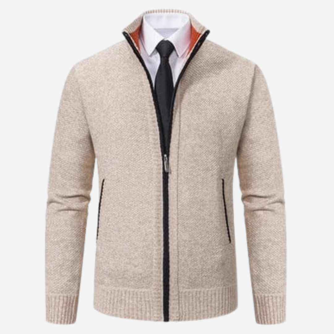 Herrväst – Slim Fit – Fleece – Ståkrage – Helskuren Dragkedja – Vardagsanvändning