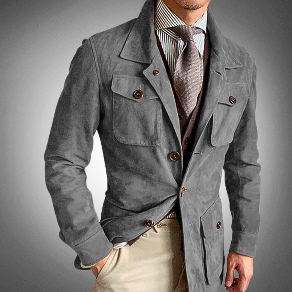 Herrjacka – Skräddarsydd Passform – Knäppning – Smart Casual Stil