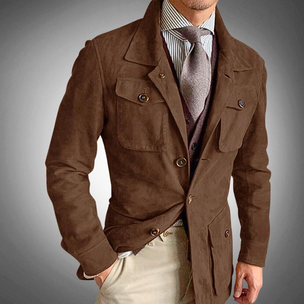 Herrjacka – Skräddarsydd Passform – Knäppning – Smart Casual Stil