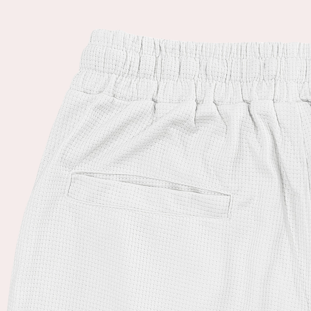 Herr Joggingbyxor - Avslappnad Passform - Mjukt Stickat Tyg - Elastisk Midja med Dragsko